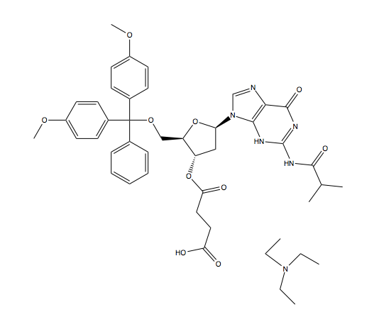 5'-O-DMT-2'-deoxyguanosine-(N2-ibu)-3'-O-succinate TEA Salt