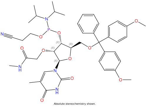 5’-DMT-2’-NMA-5-Me-U-3’-CE Phosphoramidite