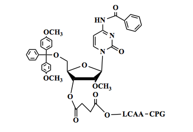 5'-DMT-2'-OMe-C(bz) Succinyl LCAA CPG