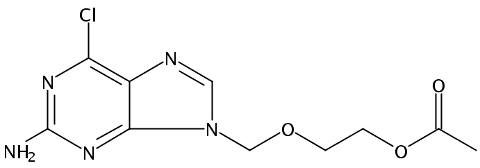 6-Chloro Acyclovir acetate, 9-[(2-Acetoxyethoxy)methyl]-2-amino-6-chloropurine