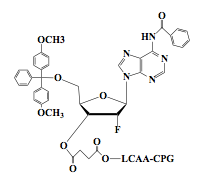 5'-O-DMT-2'-F-Cytidine(bz)-3'-LCAA CPG